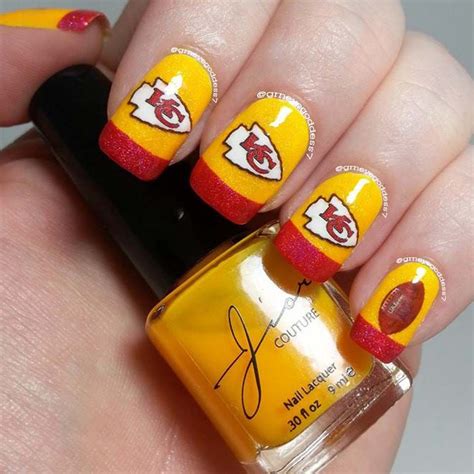 kc chiefs nail designs.